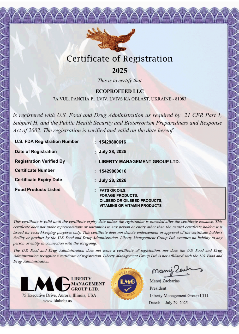 ECOPROFEED_LLC-FDA_CERTIFICATE-2025-1